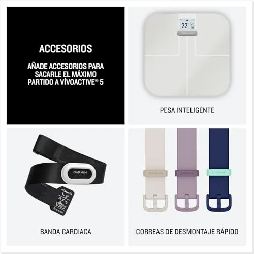 Garmin ▫️ Vívoactive 5, smartwatch com GPS, ecrã AMOLED, funcionalidades essenciais de saúde e fitness e até 11 dias de autonomia 6