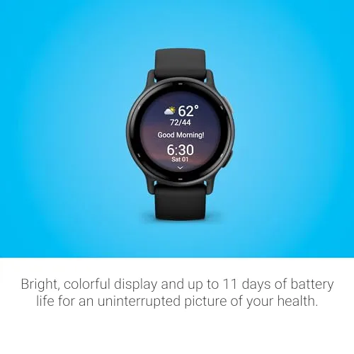 Garmin ▫️ Vívoactive 5, smartwatch com GPS, ecrã AMOLED, funcionalidades essenciais de saúde e fitness e até 11 dias de autonomia 3