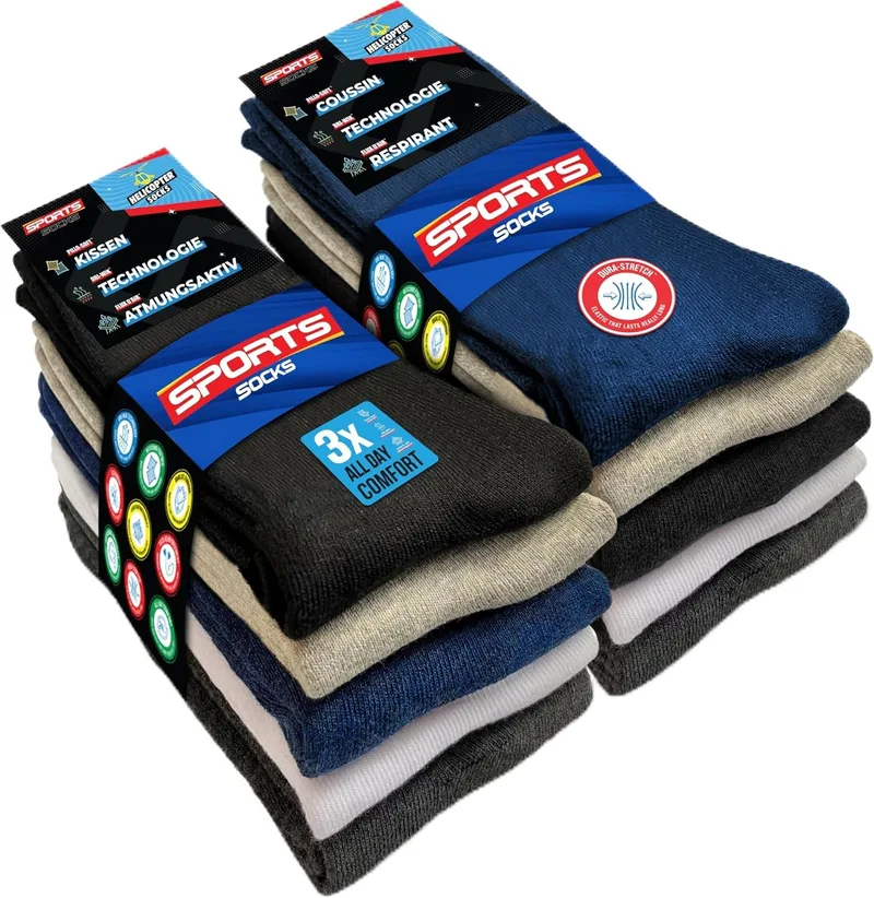 SOXCO ▫️ 10 pares de meias curtas para mulher e homem, de verão, em pacote de 10