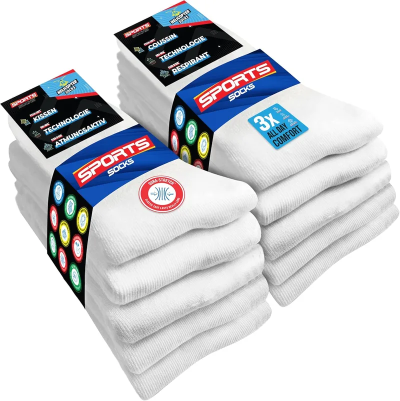 SOXCO ▫️ 10 pares de meias curtas para mulher e homem, de verão, em pacote de 10