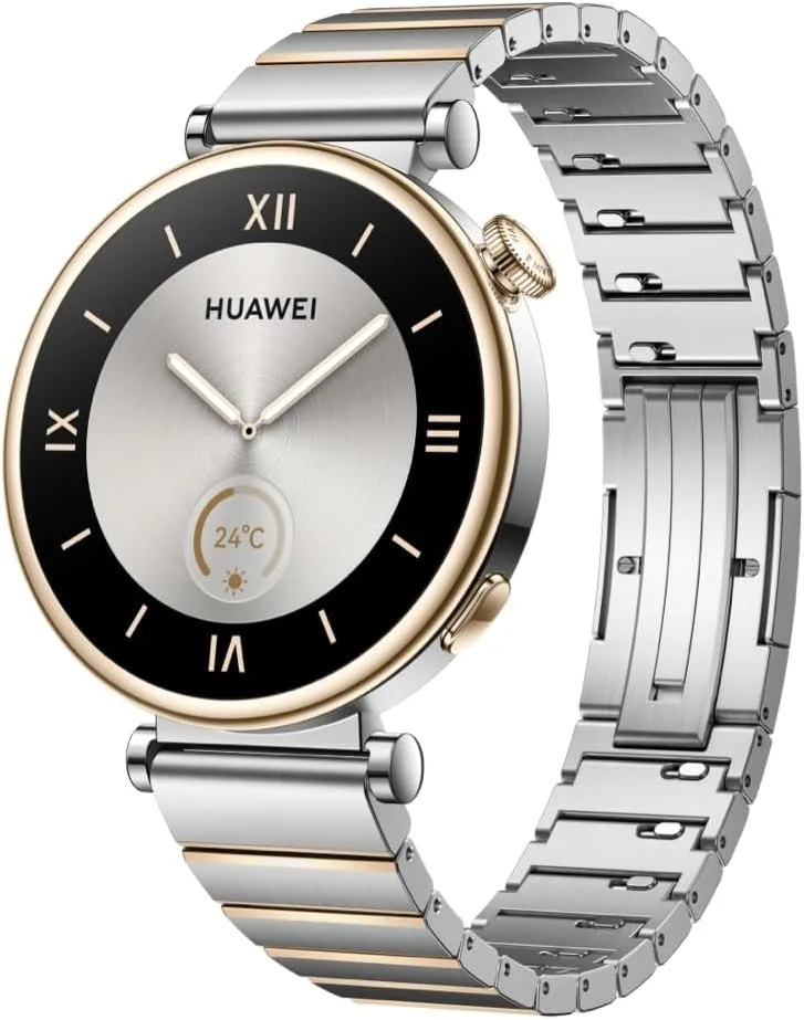 HUAWEI ▫️ Watch GT 4 41mm Smartwatch, até 7 dias de autonomia da bateria, iOS e Android, gestão de calorias, monitorização profissional da saúde, SpO2, monitorização do ritmo cardíaco, versão em inglês, aço