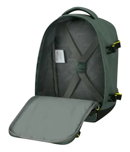 American Tourister ▫️ Take2Cabin - Ryanair Mala de Cabine 25 x 20 x 40 cm, 24 l, 0,40 kg, Bagagem de Mão, Mochila de Avião S para Colocar Debaixo do Assento, Grün (Dark Forest) 6