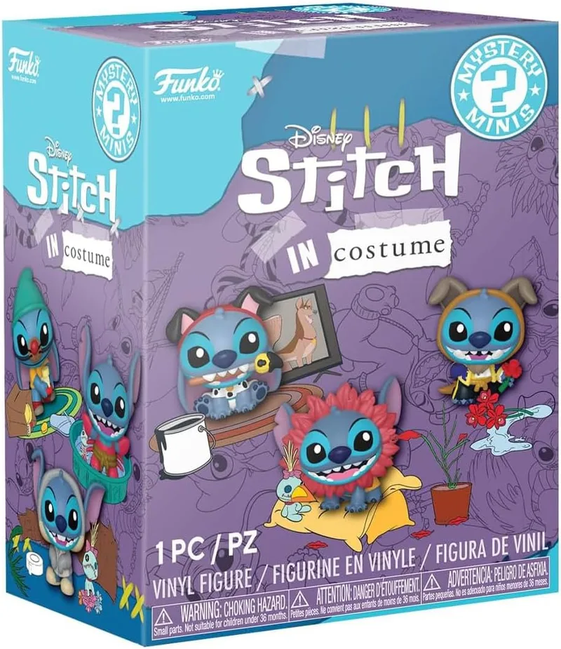 Funko ▫️ Mystery Mini - Disney - Stitch com fato - 1 de 12 para colecionar - Os estilos variam - Disney: Lilo & Stitch - Minifigura de vinil colecionável - Ideia para presente - Produto oficial