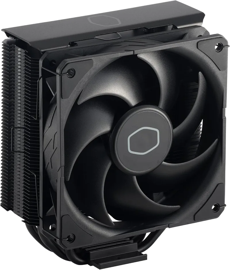 Cooler Master ▫️ Hyper 212 Black – Dissipador de CPU – Acabamento em alumínio, 4 tubos de calor de contacto direto contínuo e compacto, ventoinha SickleFlow 120 Edge, compatível com LGA1700 e AM5 – Preto