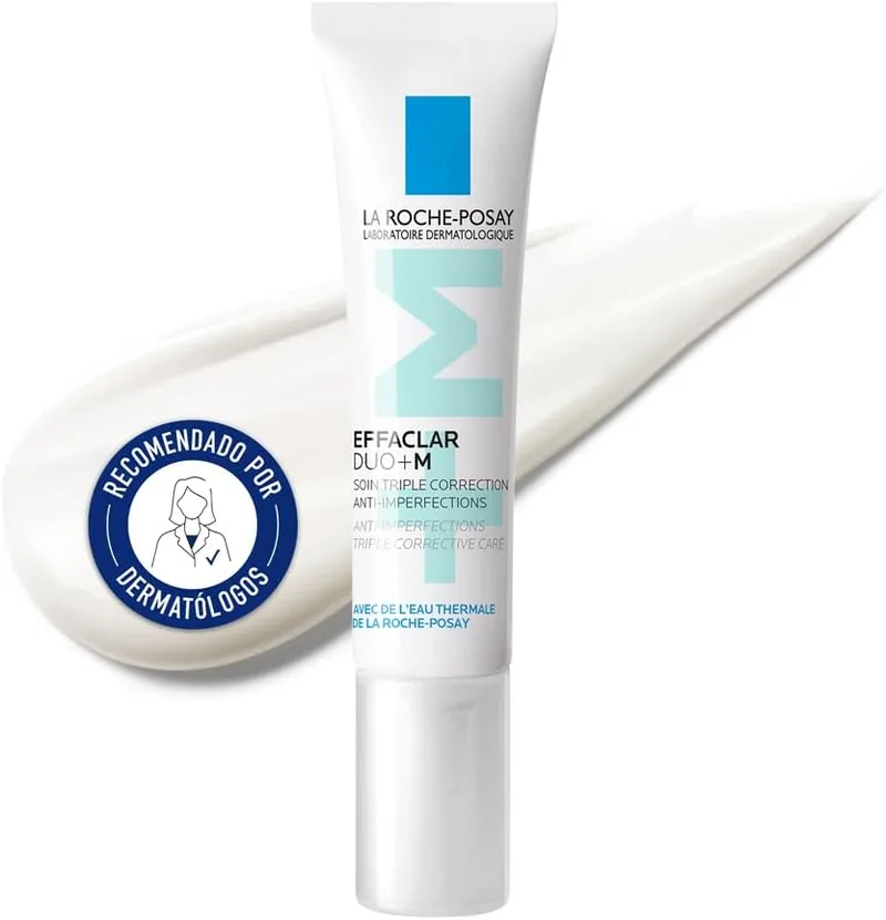 La Roche-Posay ▫️ Tratamento corretor facial, Anti-acne, Combate as manchas, os pontos negros e as imperfeições, Com efeito anti-recidiva, Com niacinamida, Effaclar Duo+M, 40 ml