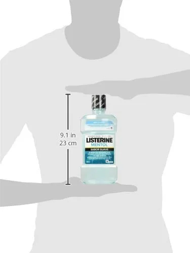 Listerine ▫️ Enxaguante Bucal, Sabor Suave a Mentol, Sem Álcool, Para uso diário, Hálito Fresco Duradouro, 500 ml (Embalagem de 2) 3