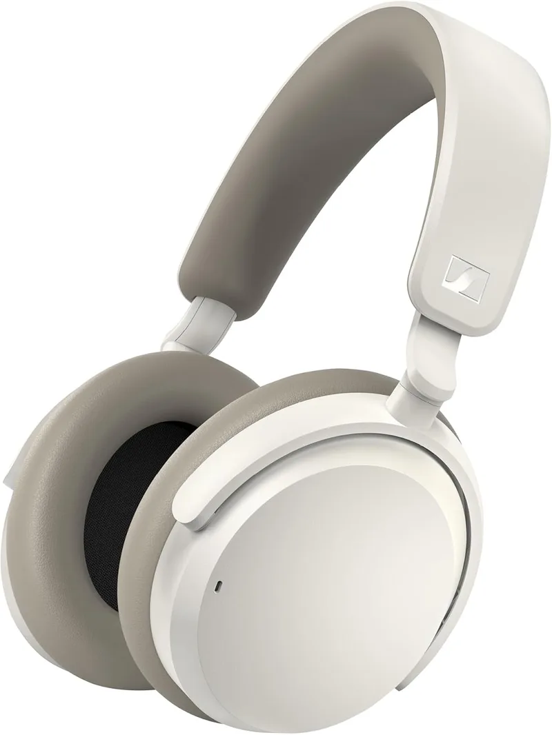 Auscultadores sem fios Bluetooth Sennheiser ACCENTUM, 50 horas de autonomia da bateria, qualidade de som, tecnologia híbrida ANC para todo o dia, branco