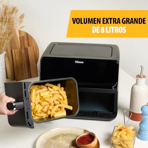 Tristar ▫️ Fritadeira Airfryer com cesto duplo - 2 x 4 L de capacidade - 2700 W - 8 programas - temperatura ajustável por cesto 3