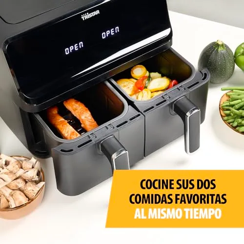 Tristar ▫️ Fritadeira Airfryer com cesto duplo - 2 x 4 L de capacidade - 2700 W - 8 programas - temperatura ajustável por cesto 4