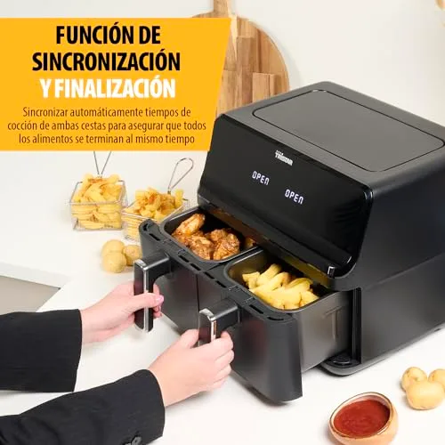 Tristar ▫️ Fritadeira Airfryer com cesto duplo - 2 x 4 L de capacidade - 2700 W - 8 programas - temperatura ajustável por cesto 5