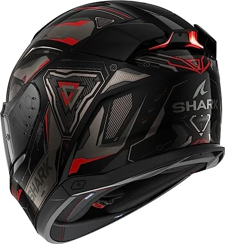 Shark ▫️ Capacete Integral de Moto SKWAL i3 LINIK Preto/Vermelho/Cinzento KAR, XS 2