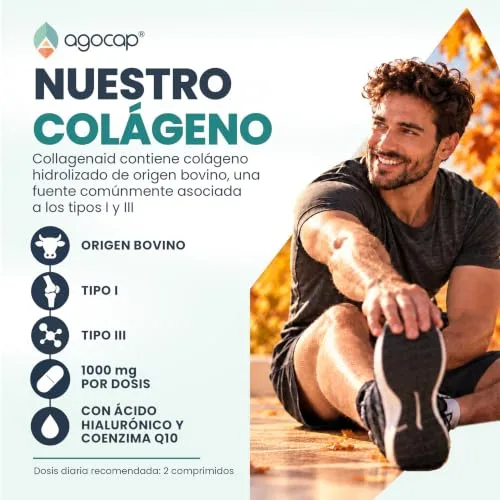 Agocap ▫️ Colagénio hidrolisado, ácido hialurónico, coenzima Q10. Dois alta 3