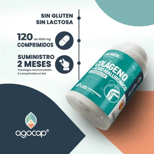Agocap ▫️ Colagénio hidrolisado, ácido hialurónico, coenzima Q10. Dois alta 4