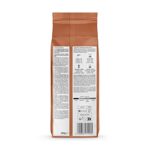 by Amazon ▫️ da Amazon - Café em grão inteiro, torra clara, Espresso Crema - Certificado pela Rainforest Alliance, 500 g, embalagem de 2, (anteriormente da marca Happy Belly) 2