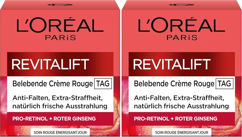 L'Oreal Paris ▫️ L'Oréal Paris Revitalift - Creme revitalizante para o cuidado facial, antirrugas, extra-firmador, com ginseng vermelho, 50 ml (Embalagem de 2)