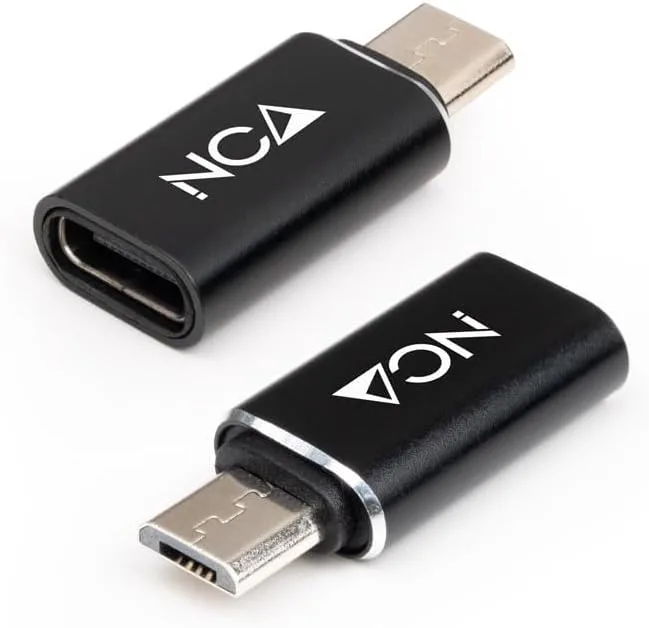 Nanocable ▫️ 10.02.0014 - Adaptador Micro USB para USB-C, Micro B/M - USB-C/H, Preto