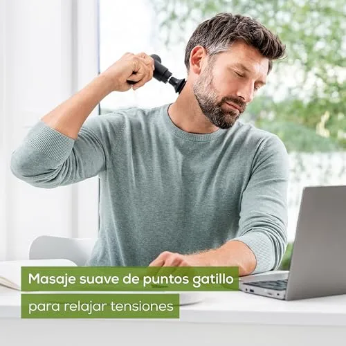 Beurer ▫️ MG 79 Massage Gun Sensitive, pistola de massagem muscular compacta com 3 acessórios, massagem suave dos pontos-gatilho para zonas sensíveis do corpo com 3 níveis de intensidade 2