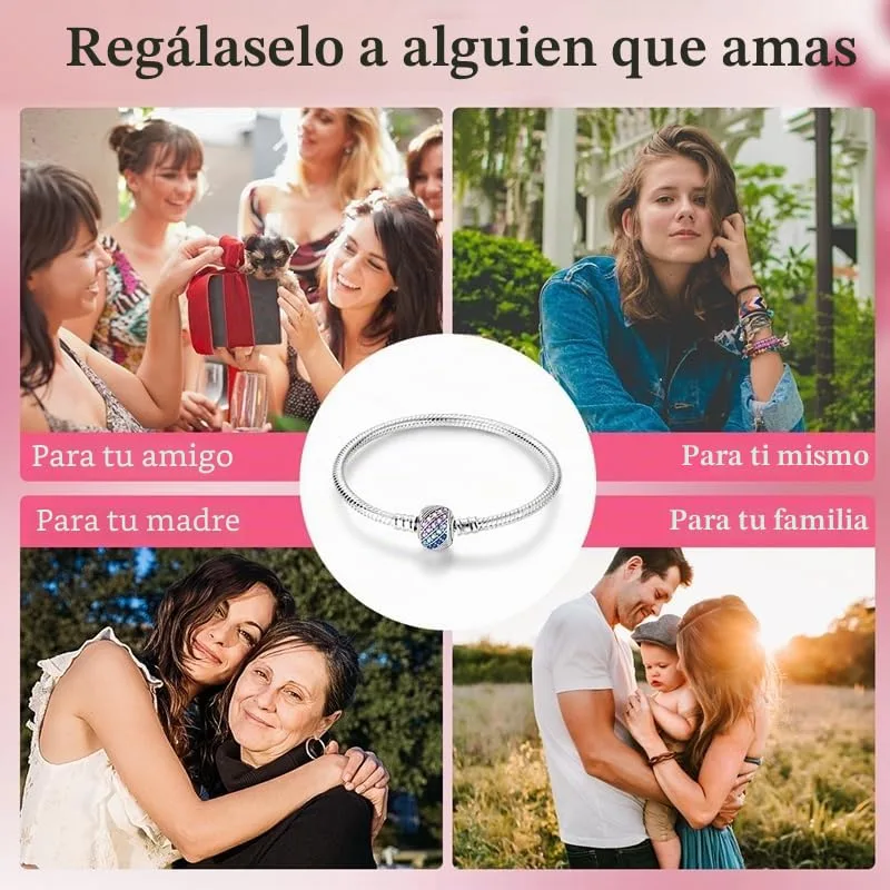 TINSLO ▫️ Pulseira para mulher em prata de lei 925, pulseiras com fecho em forma de coração, pulseira em forma de cobra, pulseira de elos para o Dia dos Namorados, Dia da Mãe, aniversários, Natal, presente para mulheres 5