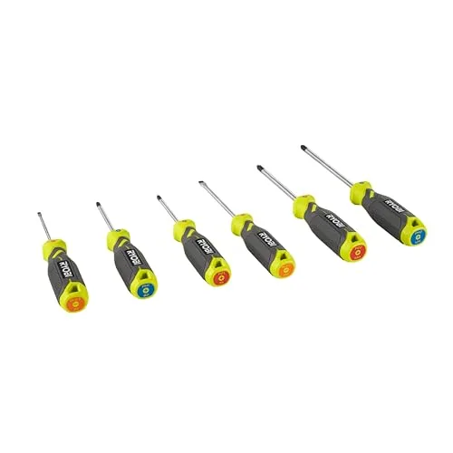 Ryobi ▫️ RHSDS6PC - Conjunto de chaves de fendas magnéticas (6 peças) 2