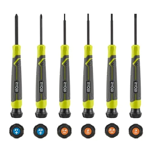 Ryobi ▫️ RHSDS6PC - Conjunto de chaves de fendas magnéticas (6 peças) 3