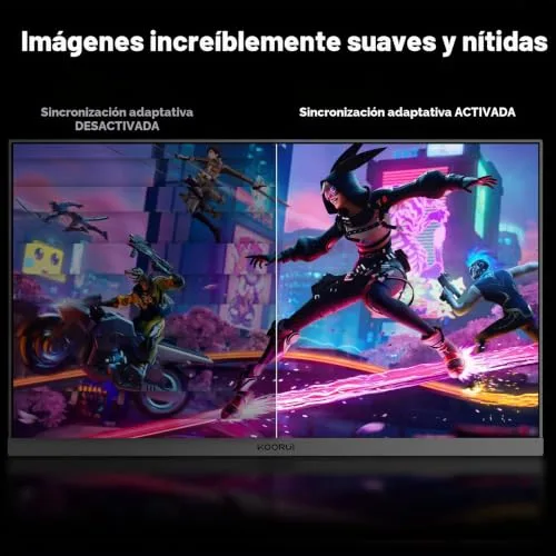 KOORUI ▫️ Monitor de 27 polegadas, monitor para jogos de 165 Hz, ecrã IPS para computador, FHD 1920×1080, 1 ms GTG, Adaptive Sync, 90 % DCI-P3, HDMI, DisplayPort, VESA 75 × 75 mm 3