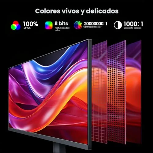 KOORUI ▫️ Monitor de 27 polegadas, monitor para jogos de 165 Hz, ecrã IPS para computador, FHD 1920×1080, 1 ms GTG, Adaptive Sync, 90 % DCI-P3, HDMI, DisplayPort, VESA 75 × 75 mm 5