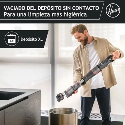 Hoover ▫️ Aspirador de vassoura sem fio potente com Corner Genie™ para limpar todos os recantos, escova anti-emaranhamento e luzes LED [HFX] 6
