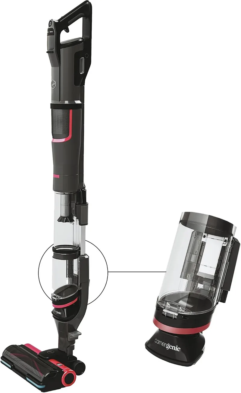 Hoover ▫️ Aspirador de vassoura sem fio potente com Corner Genie™ para limpar todos os recantos, escova anti-emaranhamento e luzes LED [HFX]