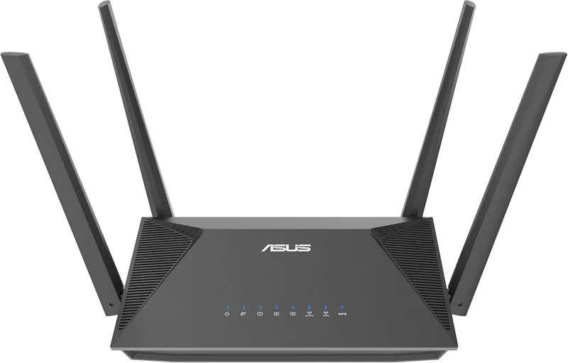 ASUS ▫️ RT-AX52 - Router AX1800 de banda dupla WiFi 6 extensível, proteção instantânea, programação de controlo parental, VPN incorporada, compatível com AiMesh