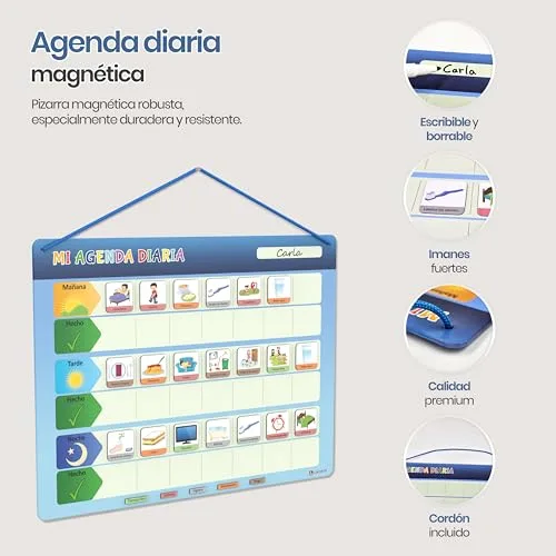 LIKARTO ▫️ Agenda diária para crianças, quadro magnético, 162 ímanes 2