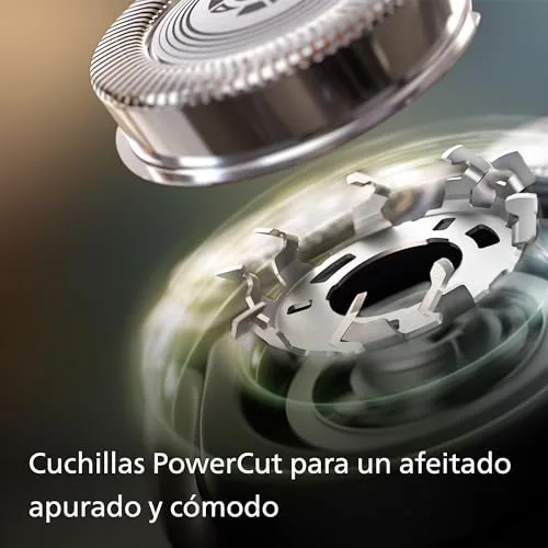 PHILIPS ▫️ Série 3000 Máquina de barbear elétrica para homem, máquina de barbear com aparador de barba, 27 lâminas, cuida da pele, 60 min de autonomia, Para uso a seco e molhado, recarregável, estojo, base de carregamento, S3342/13, preto 3