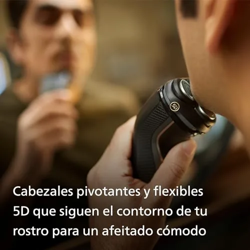 PHILIPS ▫️ Série 3000 Máquina de barbear elétrica para homem, máquina de barbear com aparador de barba, 27 lâminas, cuida da pele, 60 min de autonomia, Para uso a seco e molhado, recarregável, estojo, base de carregamento, S3342/13, preto 4