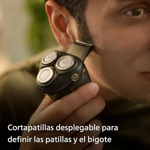 PHILIPS ▫️ Série 3000 Máquina de barbear elétrica para homem, máquina de barbear com aparador de barba, 27 lâminas, cuida da pele, 60 min de autonomia, Para uso a seco e molhado, recarregável, estojo, base de carregamento, S3342/13, preto 6