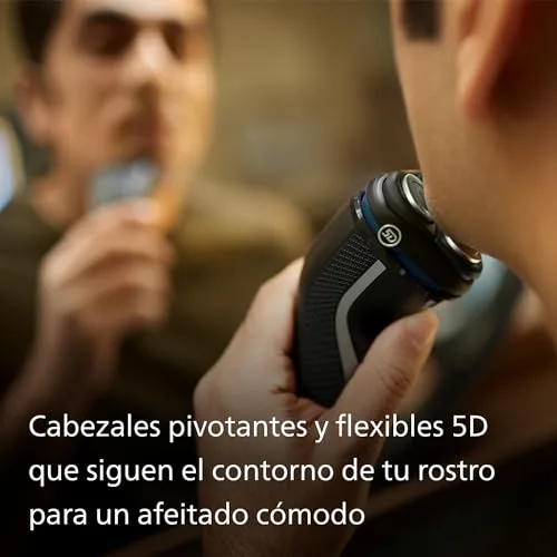 PHILIPS ▫️ Série 3000 Máquina de barbear elétrica para homem, máquina de barbear com aparador de barba, 27 lâminas, cuida da pele, 60 min de autonomia, para uso a seco e molhado, recarregável, estojo, S3241/12, cinzento 4