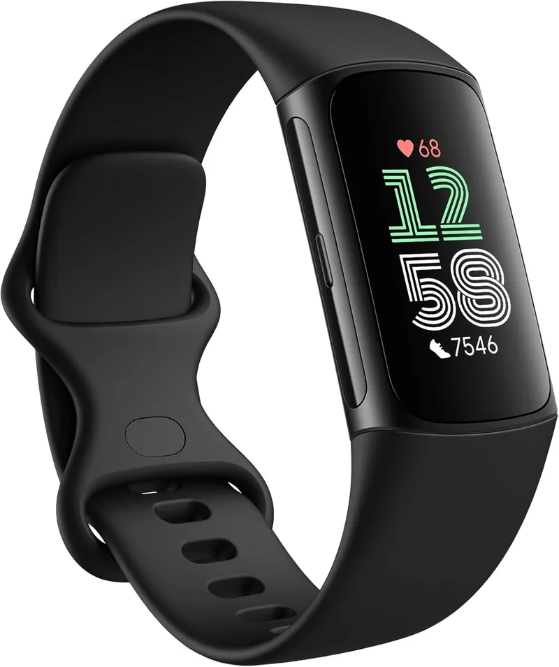 Fitbit ▫️ Google Charge 6 - Pulseira de atividade com 3 meses de subscrição do serviço Google Health Premium incluídos, 7 dias de autonomia da bateria, Google Wallet e Maps, Obsidiana/Alumínio Preto