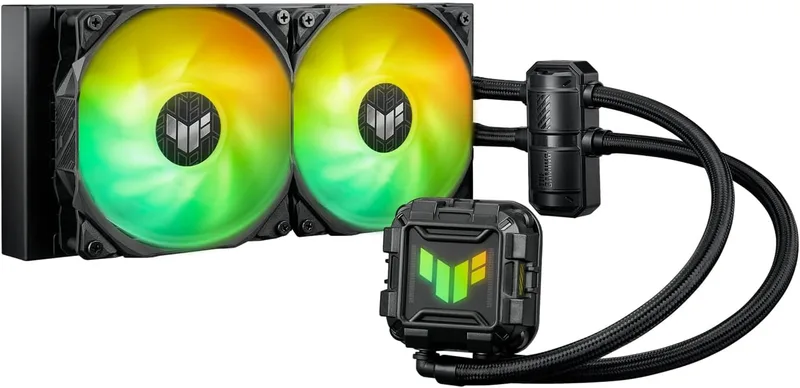 ASUS ▫️ TUF Gaming LC II 240 ARGB - Sistema de arrefecimento líquido (Aura Sync e duas ventoinhas de radiador TUF Gaming ARGB de 120 mm)