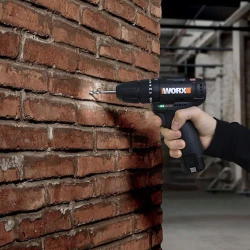 WORX ▫️ WX121 Berbequim de percussão 12 V sem escovas, 40 Nm, 3 em 1, com 2 baterias 3