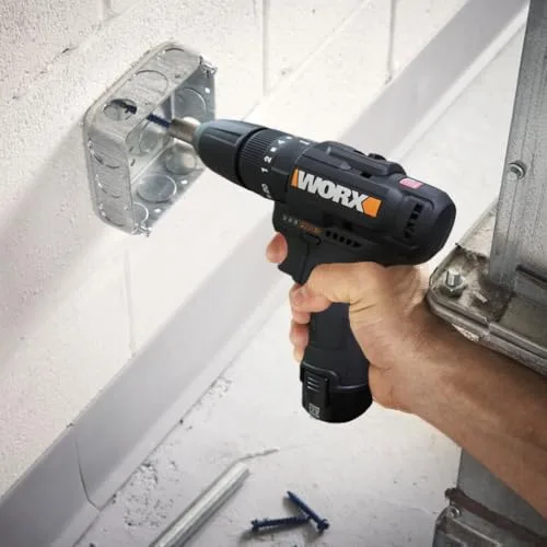WORX ▫️ WX121 Berbequim de percussão 12 V sem escovas, 40 Nm, 3 em 1, com 2 baterias 5