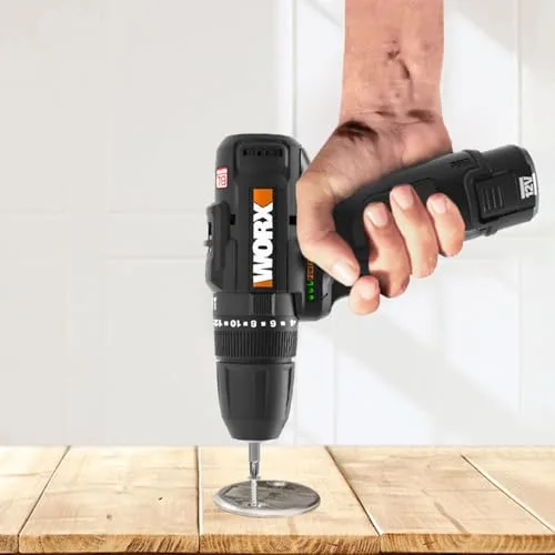 WORX ▫️ WX121 Berbequim de percussão 12 V sem escovas, 40 Nm, 3 em 1, com 2 baterias 6