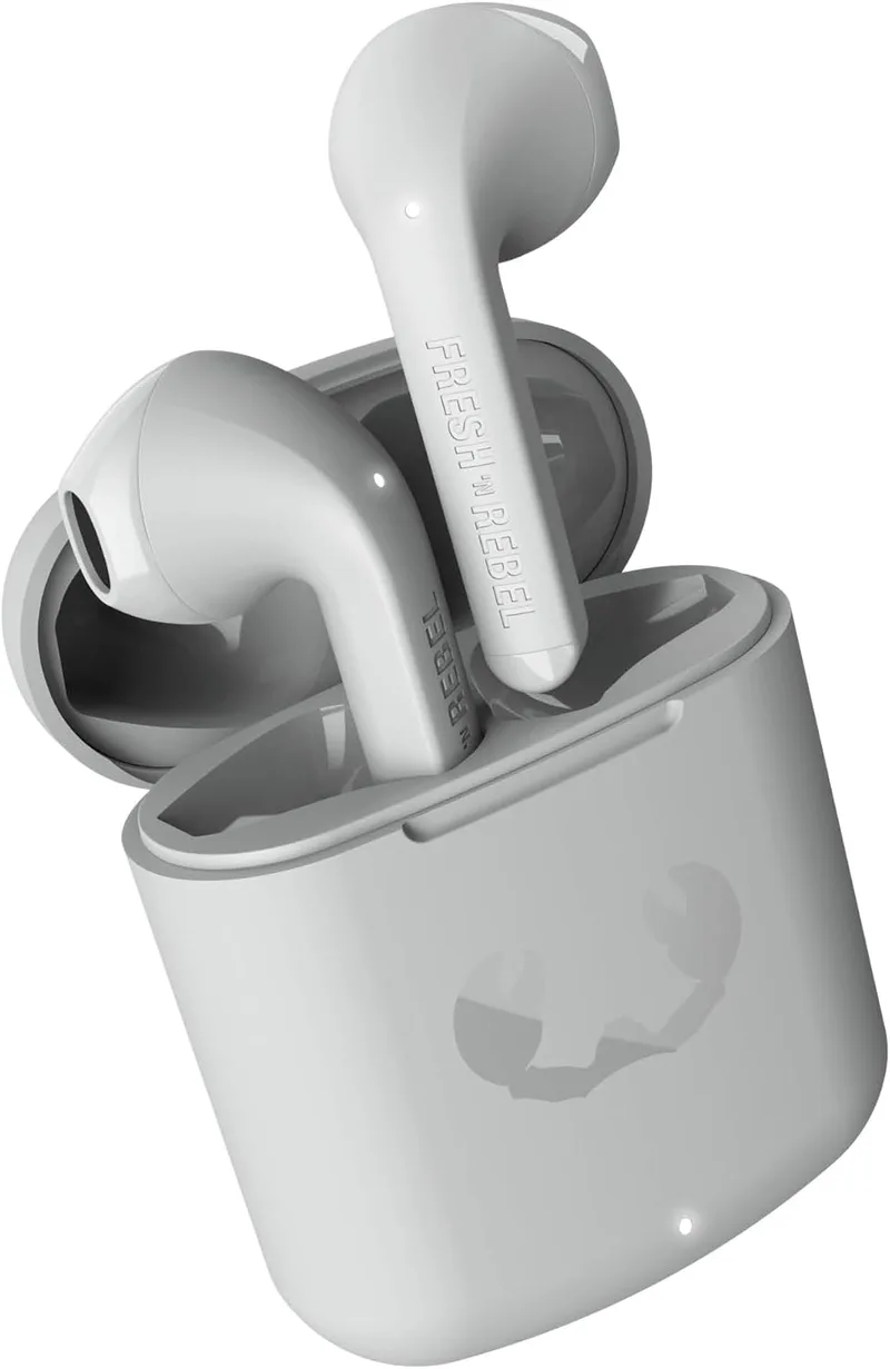 Fresh 'n Rebel ▫️ Twins Core, Auscultadores intra-auriculares Bluetooth sem fios True Wireless, com assistente de voz, controlo tátil e microfone integrado, 30 horas de reprodução (Ice Grey)