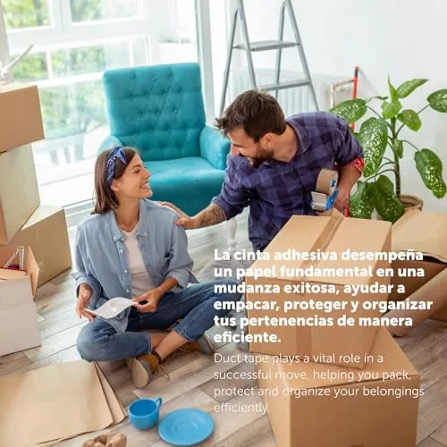m-office ▫️ Fita Adesiva, Fita Adesiva Castanha para Embalagem, Rolo de Fita para Embalagem de Caixas, Envios, Mudanças e Trabalhos Manuais, Selo de Segurança Resistente, Fita Adesiva (36 unidades, 36 mm x 66 m) 6