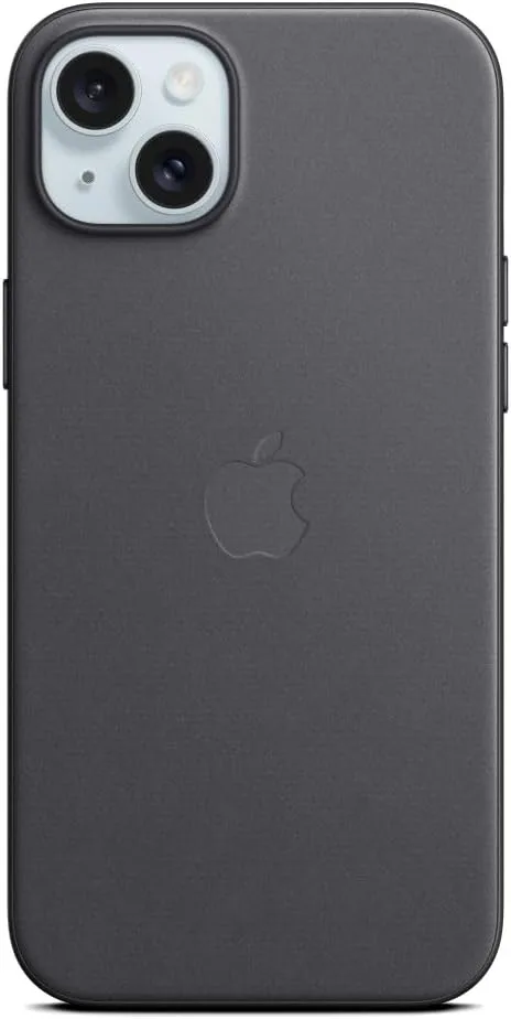 Apple ▫️ Capa Thin Braided Sleeve com MagSafe para iPhone 15 Plus - Preto