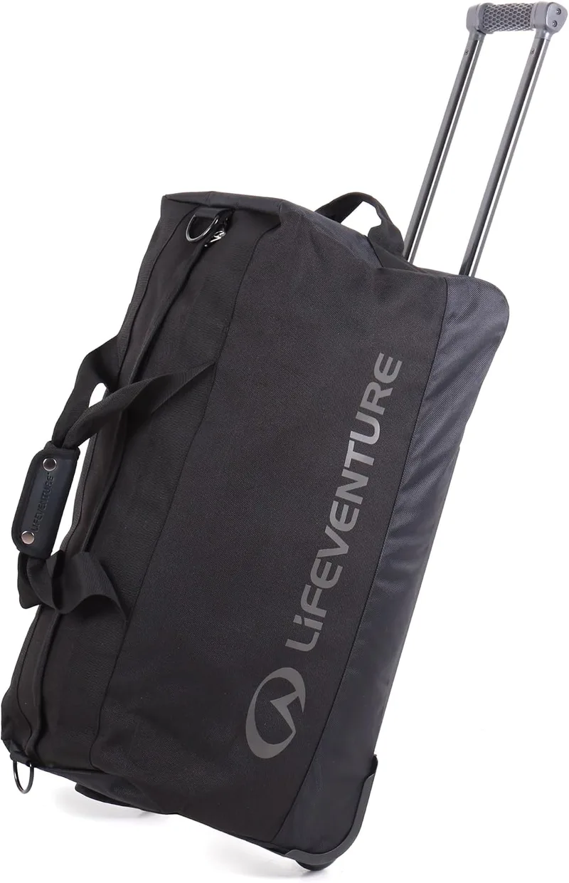 Lifeventure ▫️ Mala de viagem Expedition Duffle com rodas resistentes | 100 litros de capacidade, com pega telescópica e base rígida