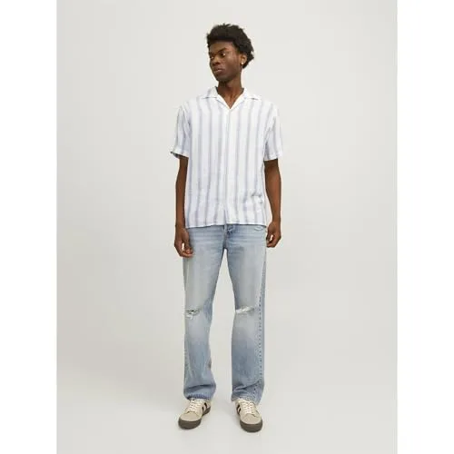 JACK & JONES ▫️ Jornoto Stripe Resort - T-shirt de manga curta para homem 4
