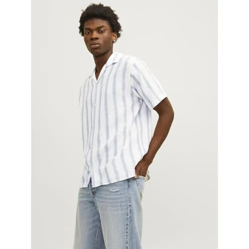 JACK & JONES ▫️ Jornoto Stripe Resort - T-shirt de manga curta para homem 6
