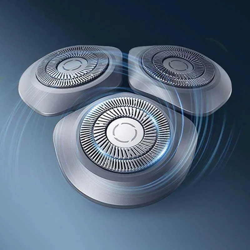 Xiaomi ▫️ Máquina de barbear elétrica S101: 18 lâminas, lâminas de dupla ação, 3 cabeças flutuantes, controlo inteligente da velocidade, resistência à água IPX7 3