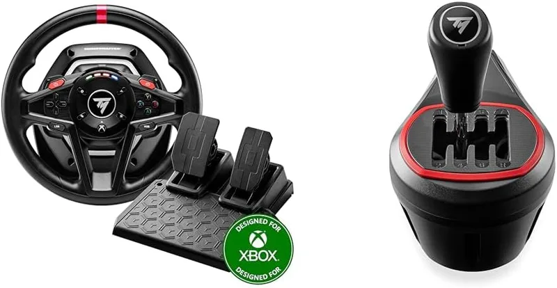 Thrustmaster ▫️ T128, volante de corrida Force Feedback com pedais magnéticos, Xbox Series X|S, Xbox One, PC + TH8S Shifter Add-On