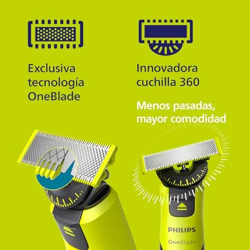 PHILIPS ▫️ OneBlade 360 com Bluetooth, aparador de barba e corpo, máquina de barbear elétrica para homem, depilação masculina, 2 lâminas, 5 comprimentos, 60 minutos de utilização com 1 hora de carregamento, QP4631/30 3