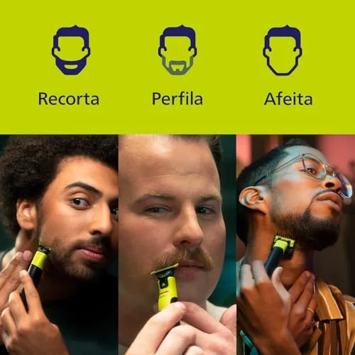PHILIPS ▫️ OneBlade 360 com Bluetooth, aparador de barba e corpo, máquina de barbear elétrica para homem, depilação masculina, 2 lâminas, 5 comprimentos, 60 minutos de utilização com 1 hora de carregamento, QP4631/30 4