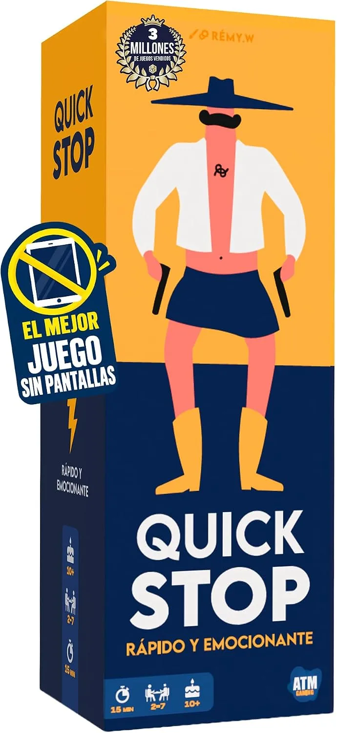ATM Gaming ▫️ QuickStop - Jogo de mesa para a família e amigos - 2 a 7 jogadores - 15 min